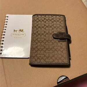 Coach Dark Brown Address Book Cover